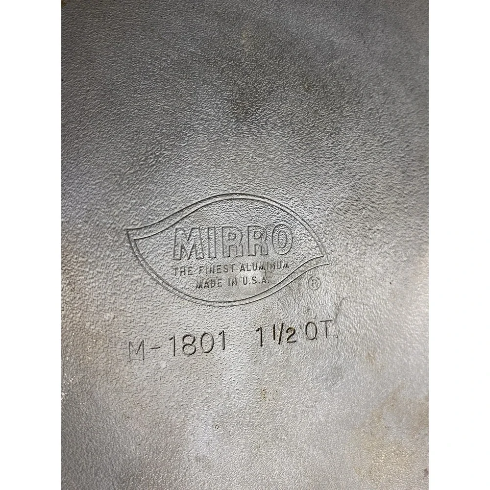 Vintage Mirro Aluminum 1.5 Quart Double Boiler W/Lid Made In USA
